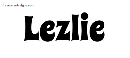 Groovy Name Tattoo Designs Lezlie Free Lettering