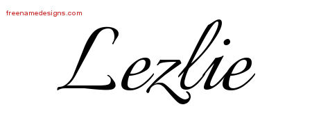 Calligraphic Name Tattoo Designs Lezlie Download Free