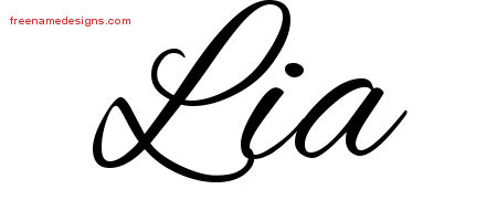 Cursive Name Tattoo Designs Lia Download Free