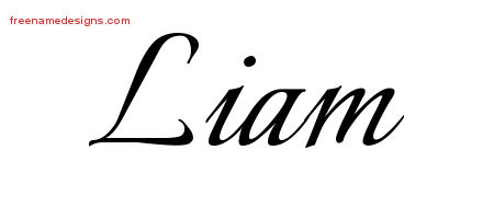 Calligraphic Name Tattoo Designs Liam Free Graphic