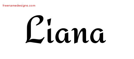 Calligraphic Stylish Name Tattoo Designs Liana Download Free