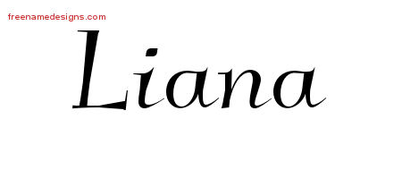 Elegant Name Tattoo Designs Liana Free Graphic