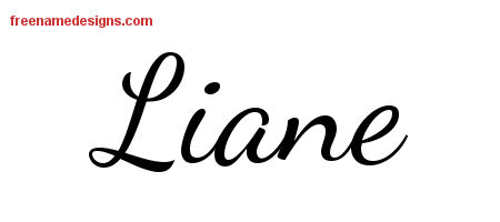 Lively Script Name Tattoo Designs Liane Free Printout