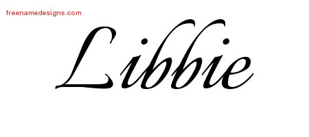 Calligraphic Name Tattoo Designs Libbie Download Free