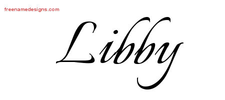 Calligraphic Name Tattoo Designs Libby Download Free