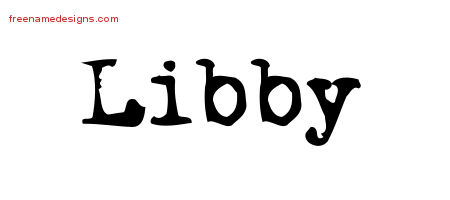 Vintage Writer Name Tattoo Designs Libby Free Lettering