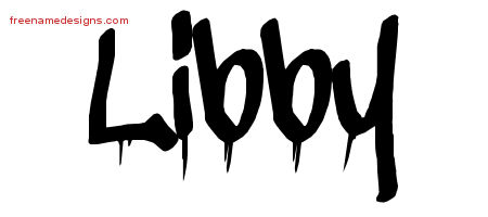 Graffiti Name Tattoo Designs Libby Free Lettering