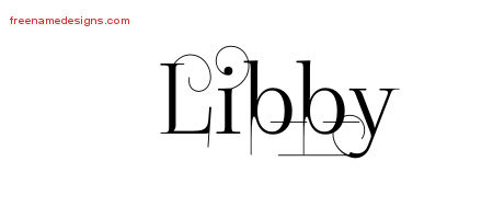 Decorated Name Tattoo Designs Libby Free
