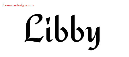 Calligraphic Stylish Name Tattoo Designs Libby Download Free