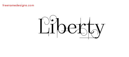 Decorated Name Tattoo Designs Liberty Free