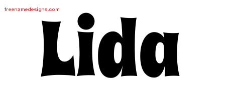 Groovy Name Tattoo Designs Lida Free Lettering
