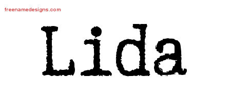 Typewriter Name Tattoo Designs Lida Free Download