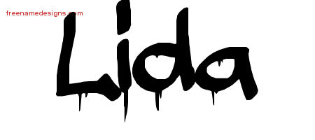 Graffiti Name Tattoo Designs Lida Free Lettering