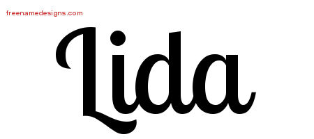 Handwritten Name Tattoo Designs Lida Free Download