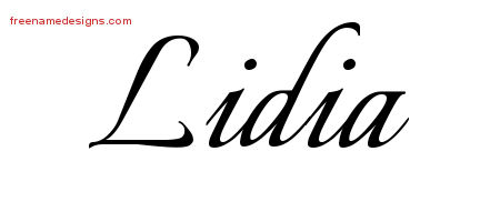Calligraphic Name Tattoo Designs Lidia Download Free
