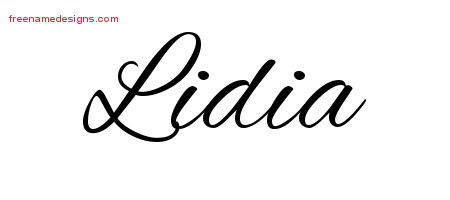 Cursive Name Tattoo Designs Lidia Download Free