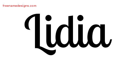 Handwritten Name Tattoo Designs Lidia Free Download
