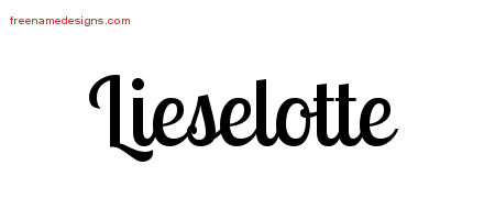 Handwritten Name Tattoo Designs Lieselotte Free Download