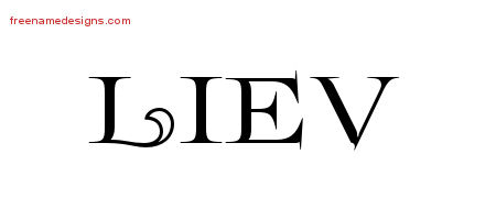 Flourishes Name Tattoo Designs Liev Graphic Download