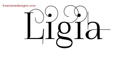 Decorated Name Tattoo Designs Ligia Free