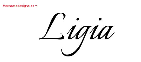 Calligraphic Name Tattoo Designs Ligia Download Free