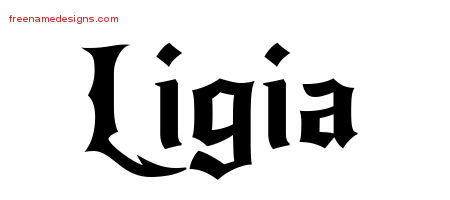 Gothic Name Tattoo Designs Ligia Free Graphic