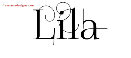 Decorated Name Tattoo Designs Lila Free