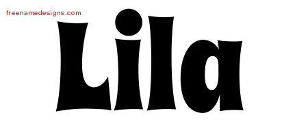 Groovy Name Tattoo Designs Lila Free Lettering