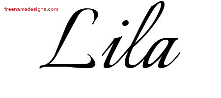 Calligraphic Name Tattoo Designs Lila Download Free