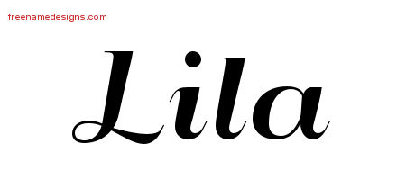 Art Deco Name Tattoo Designs Lila Printable