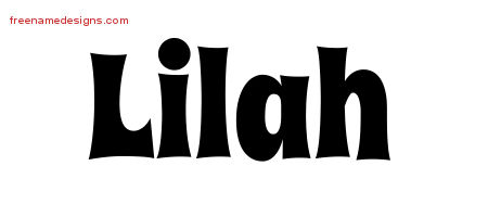 Groovy Name Tattoo Designs Lilah Free Lettering
