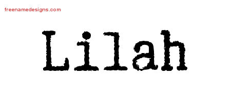 Typewriter Name Tattoo Designs Lilah Free Download