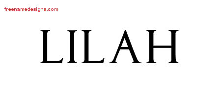 Regal Victorian Name Tattoo Designs Lilah Graphic Download