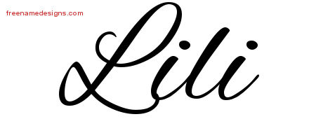 Cursive Name Tattoo Designs Lili Download Free