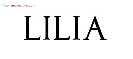 Regal Victorian Name Tattoo Designs Lilia Graphic Download
