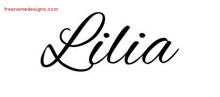 Cursive Name Tattoo Designs Lilia Download Free