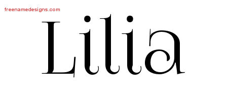 Vintage Name Tattoo Designs Lilia Free Download