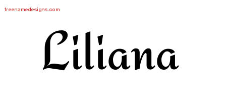 Calligraphic Stylish Name Tattoo Designs Liliana Download Free