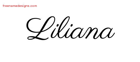 Classic Name Tattoo Designs Liliana Graphic Download