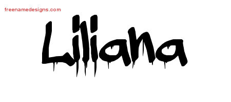 Graffiti Name Tattoo Designs Liliana Free Lettering