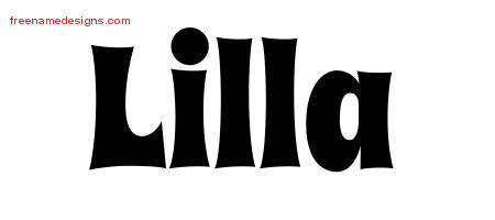 Groovy Name Tattoo Designs Lilla Free Lettering