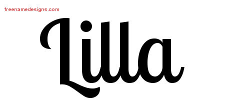 Handwritten Name Tattoo Designs Lilla Free Download