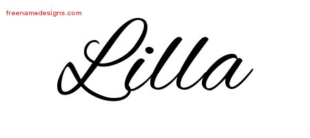 Cursive Name Tattoo Designs Lilla Download Free