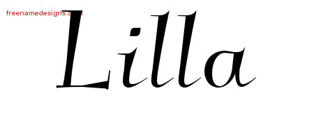 Elegant Name Tattoo Designs Lilla Free Graphic