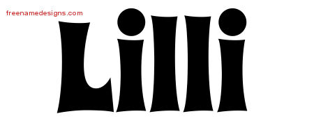 Groovy Name Tattoo Designs Lilli Free Lettering
