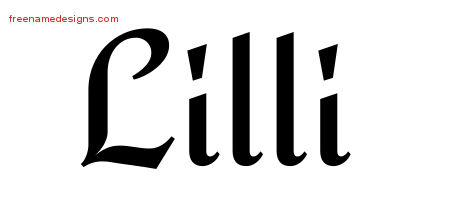 Calligraphic Stylish Name Tattoo Designs Lilli Download Free