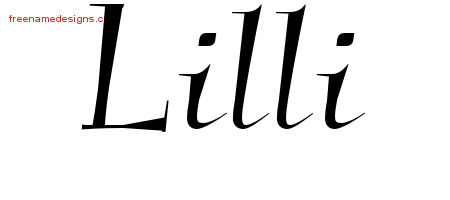 Elegant Name Tattoo Designs Lilli Free Graphic