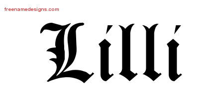 Blackletter Name Tattoo Designs Lilli Graphic Download