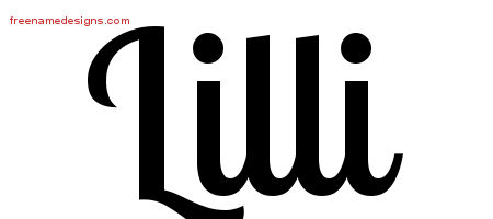 Handwritten Name Tattoo Designs Lilli Free Download