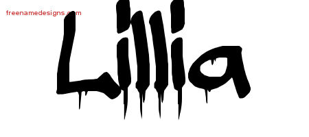 Graffiti Name Tattoo Designs Lillia Free Lettering
